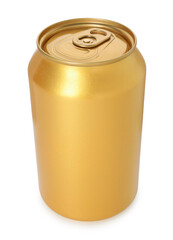 One blank tin can isolated on white