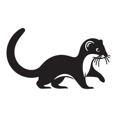 Weasel silhouette vector built for clarity and strong visual identity – weasel silhouette – weasel vector – weasel illustration – silhouette of weasel – weasel icon

