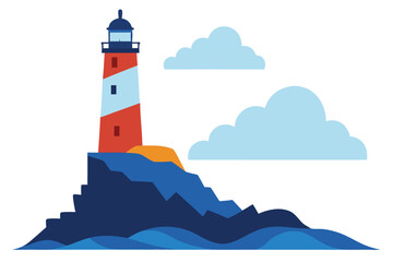 a-lighthouse-standing-tall-on-a-rocky-promontory-- 