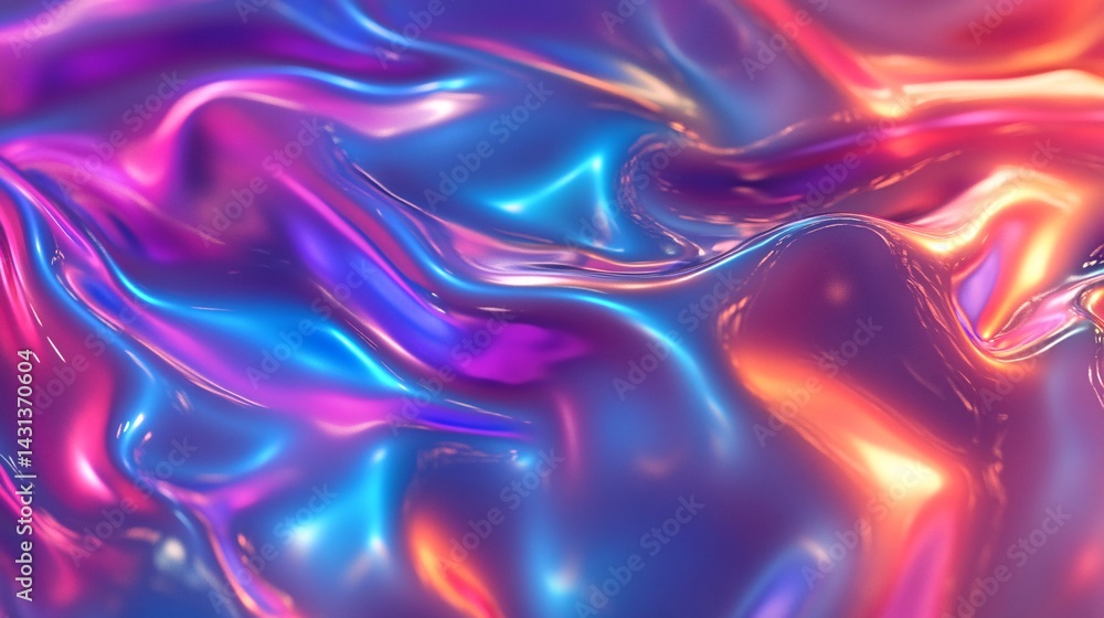 Poster deep silver and cobalt blends creating a stunning nebula effect