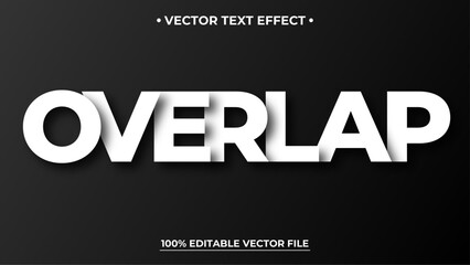 Overlapping text effect Editable font style