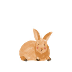 rabbit isolated on white background. illustration of a rabbit