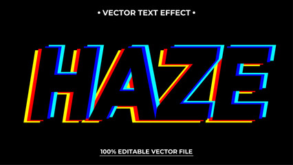 Glitch text effect neon style editable text effect