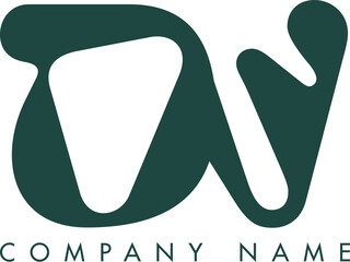 Creative Abstract Initial Letter DV Logo Design