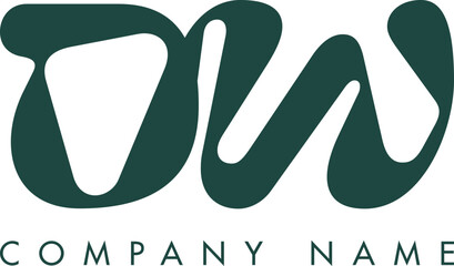 Creative Abstract Initial Letter DW Logo Design