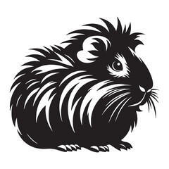 Elegant guinea pig vector silhouette created for professional design use – guinea pig silhouette – guinea pig vector – guinea pig illustration – silhouette of guinea pig – guinea pig icon

