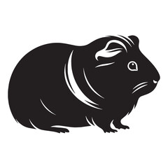 Versatile guinea pig silhouette vector perfect for scalable digital designs – guinea pig silhouette – guinea pig vector – guinea pig illustration – silhouette of guinea pig – guinea pig icon

