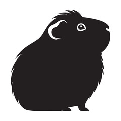 Clean-lined guinea pig silhouette vector ideal for minimalist branding – guinea pig silhouette – guinea pig vector – guinea pig illustration – silhouette of guinea pig – guinea pig icon

