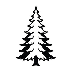 Obraz premium christmas tree vector illustration