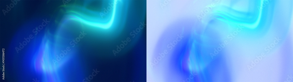 Aufkleber teal light prism overlay: abstract background with teal light and a subtle prism effect. use as a co