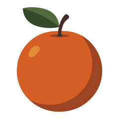 Flat design vector illustration of orange
on white background. A warm, nostalgic color palette inspired by retro packaging and classic citrus labels.
