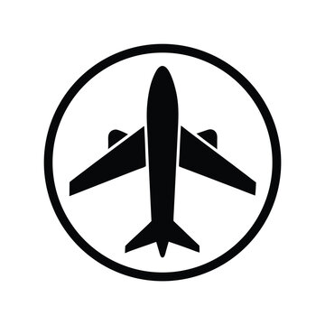 airplane travel stencil icon vector illustration