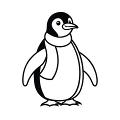 Fototapeta premium penguin on white background