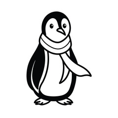 Obraz premium penguin cartoon isolated on white