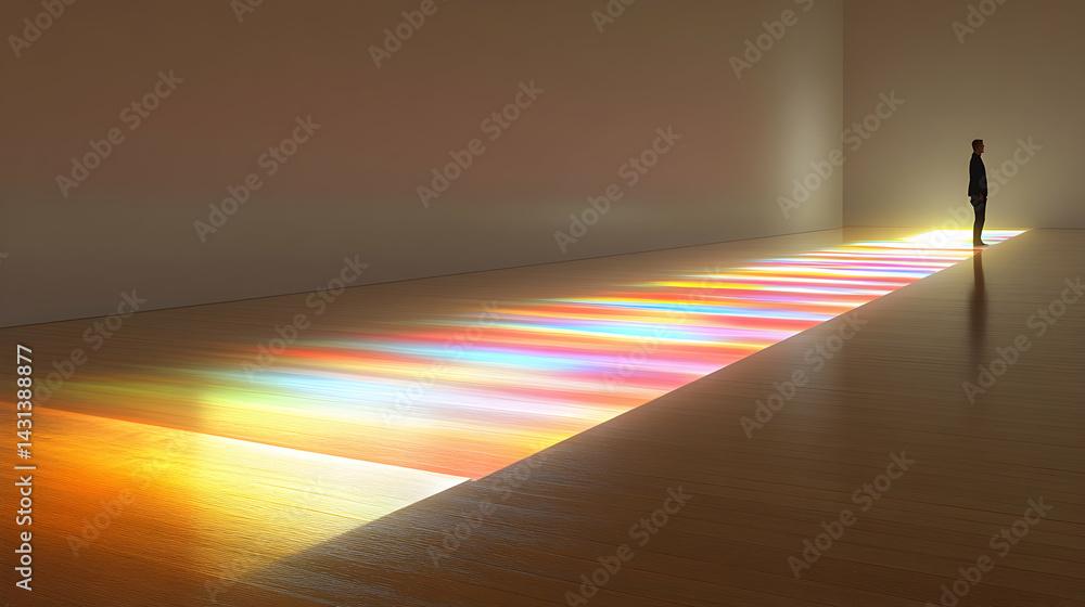 Poster luminous path to the unknown