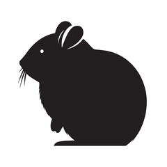 Unique hamster silhouette vector with clean lines for modern digital artwork – hamster silhouette – hamster vector – hamster illustration – silhouette of hamster – hamster icon

