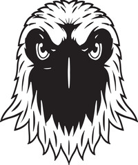 Eagle   head simple icon. Vector ICON all icon Viktor..