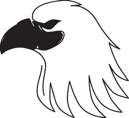 Eagle   head simple icon. Vector ICON all icon Viktor..