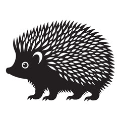 Bold hedgehog silhouette vector for high-quality visual branding projects – hedgehog silhouette – hedgehog vector – hedgehog illustration – silhouette of hedgehog – hedgehog icon

