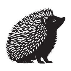 Detailed hedgehog silhouette vector designed for modern digital branding – hedgehog silhouette – hedgehog vector – hedgehog illustration – silhouette of hedgehog – hedgehog icon


