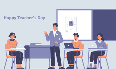 Educators and pupils together for Teachers day