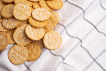 Sandwich cookies, biscuit, on a light background. Modern concept of cookies. Tasty snack