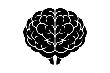 brain silhouette vector illustration, human brain vector 