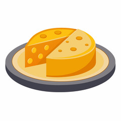 vector illustration of cheese