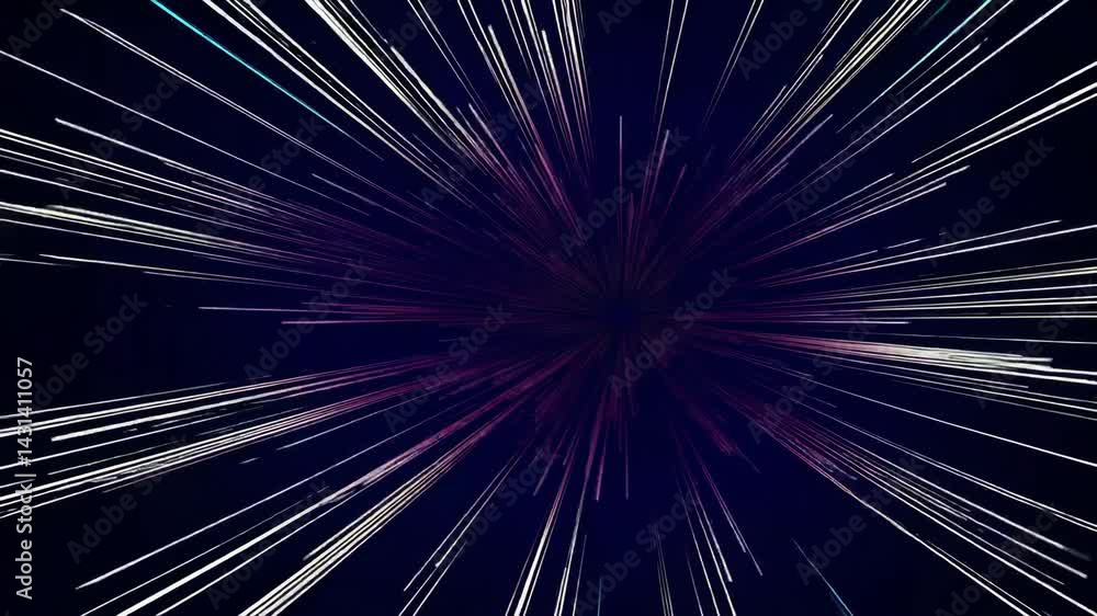 Poster dynamic acceleration lines in motion with radiating effect
