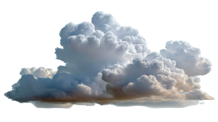 Majestic Cumulus Cloud: A majestic cumulus cloud, a symbol of nature's grandeur and ephemeral beauty, drifts across a bright blue sky, capturing the light and creating mesmerizing shadows.