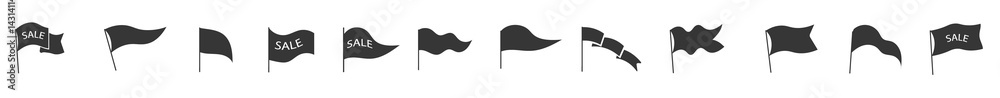 Poster png flag waving icon with flat banner location marker point travel direction site silhouette label s