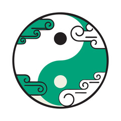 Yin yang balance harmony energy symbol icon