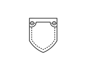 png fashion apparel design set with cotton patch pocket illustration clothing badge outline stitch woman shirt man vector pattern back icon textile signs casual attire

