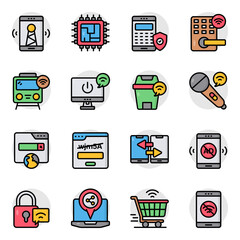 Set of Smart Devices Flat Icons