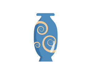 png vase collection with floral pattern abstract ceramic pot vector modern decor minimalism isolated pitcher outline rendering element stylish shape design background

