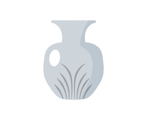 png abstract art jug decor flower vase minimal vector style pottery empty background outline element pitcher line modern isolated floral collection design

