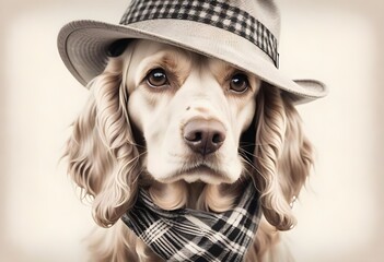 Elegant cocker spaniel dog close-up portrait with expressive eyes
