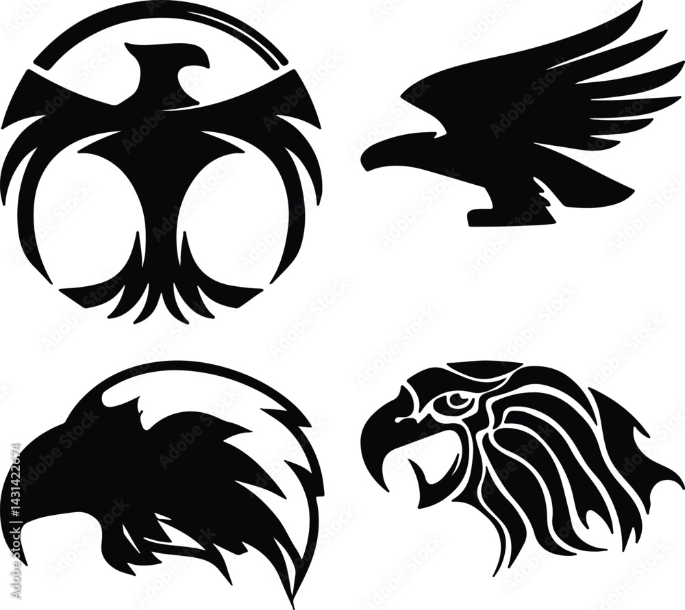 Fototapete eagle head simple icon. vector icon all icon viktor..