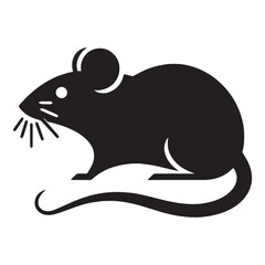 Smooth-lined mouse silhouette vector suitable for a wide range of branding projects – mouse silhouette – mouse vector – mouse illustration – silhouette of mouse – mouse icon

