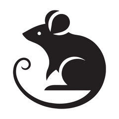 Unique mouse vector silhouette ideal for custom design and branding needs – mouse silhouette – mouse vector – mouse illustration – silhouette of mouse – mouse icon

