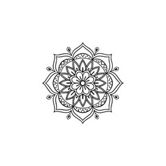 Mandala vector illustration of a floral ornament
