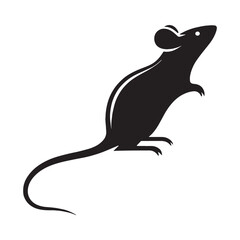High-quality mouse silhouette vector for versatile design and logo creation – mouse silhouette – mouse vector – mouse illustration – silhouette of mouse – mouse icon

