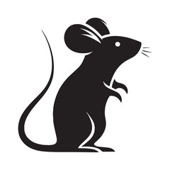 Versatile mouse silhouette vector for scalable logo and branding designs – mouse silhouette – mouse vector – mouse illustration – silhouette of mouse – mouse icon


