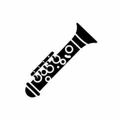 creative Silhouette Flute Icon Vector Illustration 
