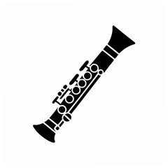 creative Silhouette Flute Icon Vector Illustration 
