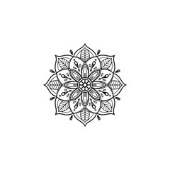 Mandala vector illustration of a decorative snowflake