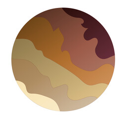 Modern wave gradient background in circle. Can be used for landing page, book covers, brochures, flyers, magazines, any branding, banners, headers, presentations and wallpapers