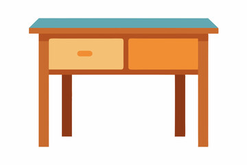 wooden table vector illustration on white background 