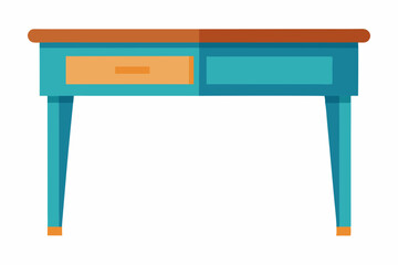 wooden table vector illustration on white background 