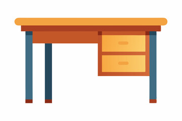 wooden table vector illustration on white background 